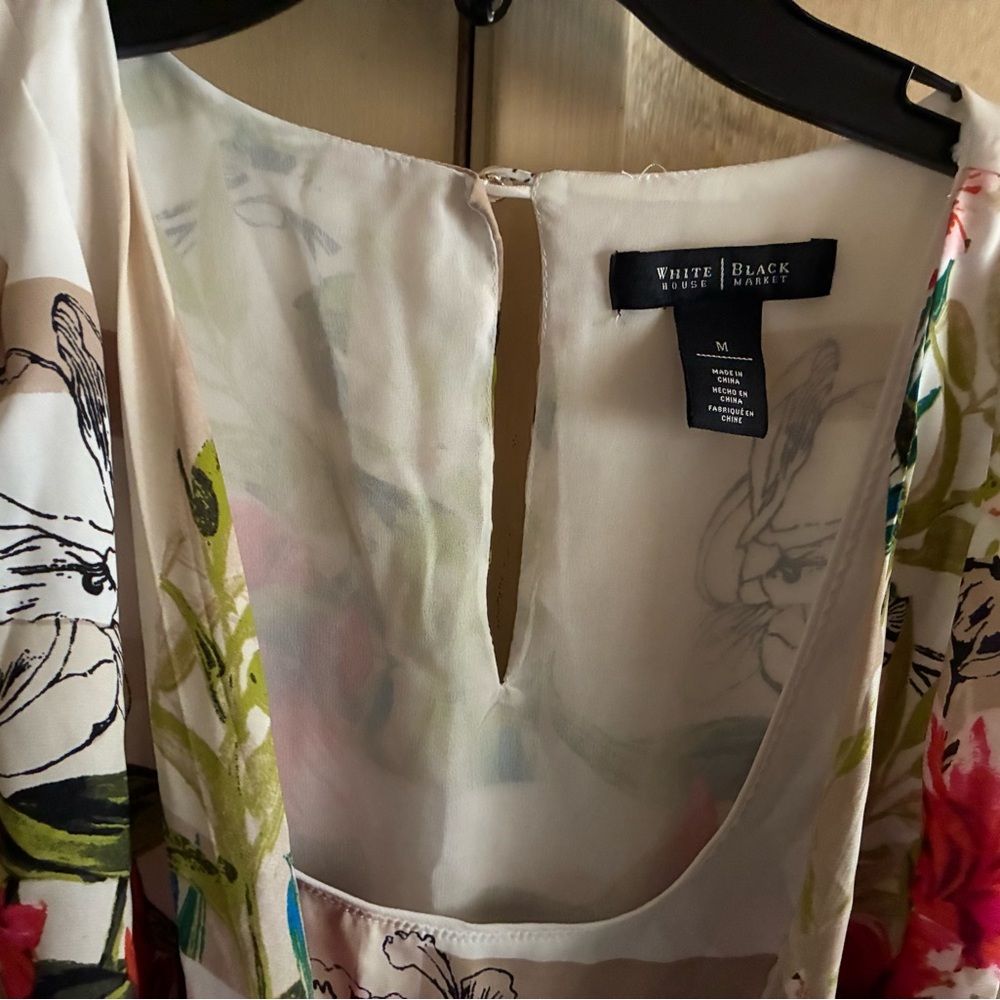 White House Black Market Floral Drape Tank Top - Multicolor - Picture 4 of 6